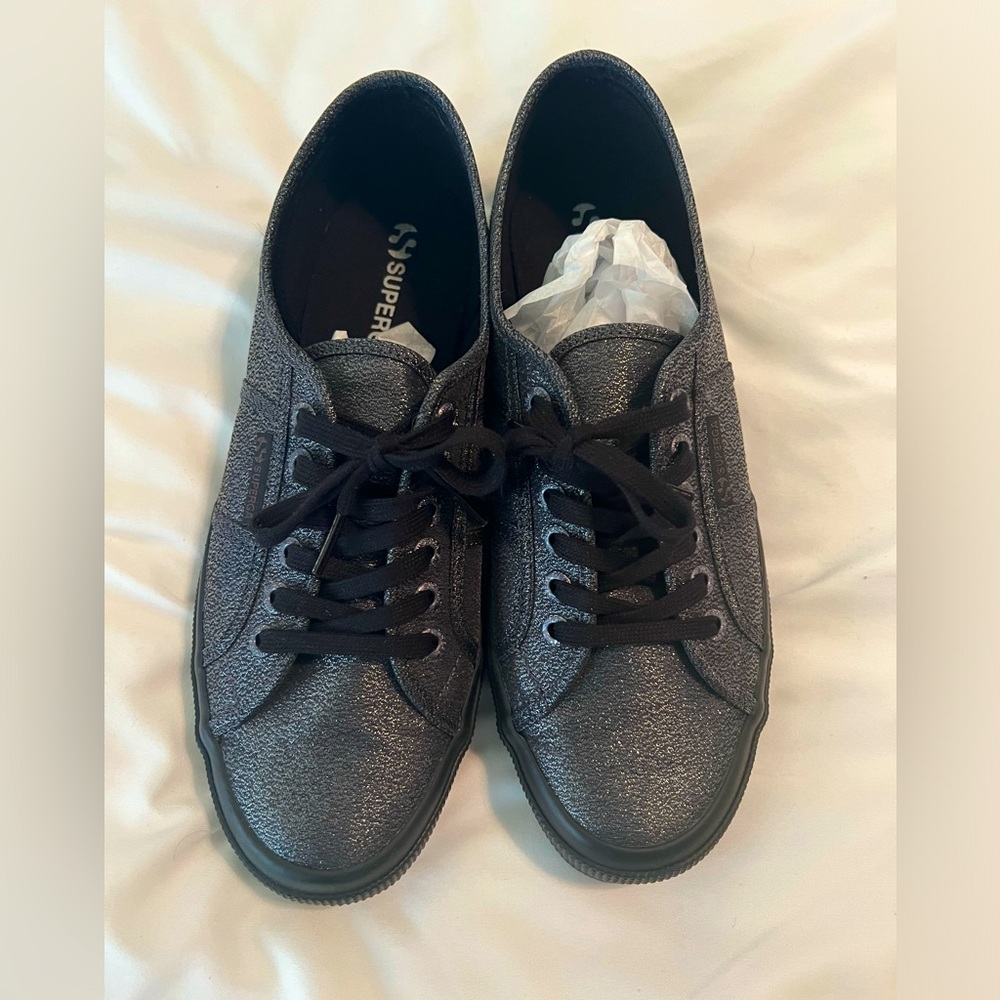 Superga Total Black Hematite Sneakers